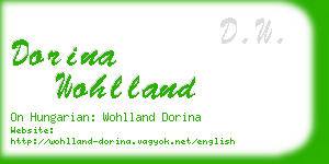 dorina wohlland business card